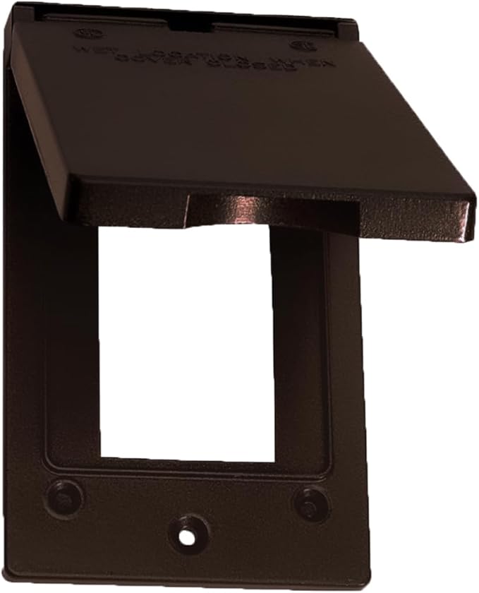 Sigma Engineered Solutions Weatherproof 14248BR 1-Gang Vertical GFCI Cover, Bronze