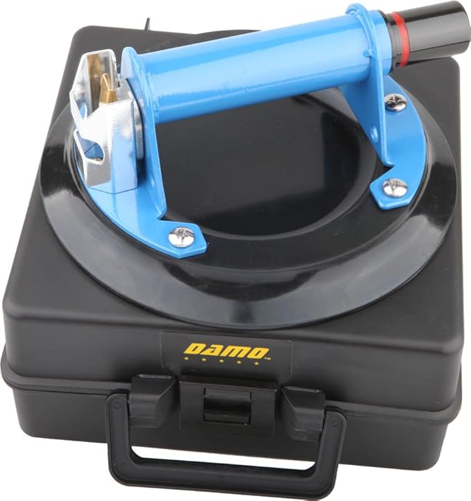 DAMO 8" Vacuum Suction Cup for Glass & Granite Lifting,Heavy Duty Glass Lifter with metal Handle,Suction Cups with Hand Pump, with Free Case