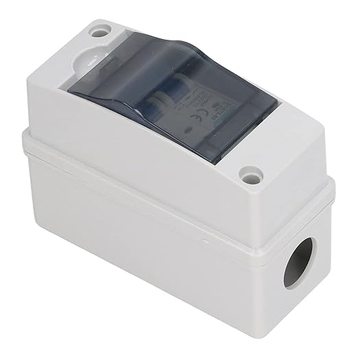 DC Miniature Circuit Breaker with Box, 63A 1000V Solar PV Disconnect Switch with Transparent Cover, IP65 Box Isolator for Solar Panel PV System Plug and Play