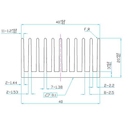 4PCS Black Aluminum Heat Sink with Thermal Conductive Adhesive Tape, 40×40×20mm Heatsink Cooler for Cooling VRM GPU Stepper Driver 3D Printer Stepper Motor