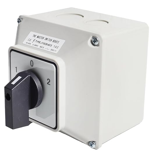 Universal Rotary Changeover Switch 690V 63A Cam Conversion Switch 3 Position 3Phase 12Terminal Main Switch Box JYW29-63/3 D303