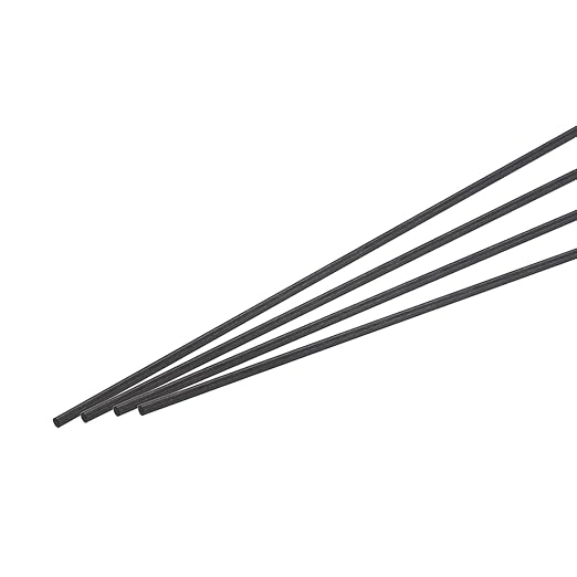 MECCANIXITY Carbon Fiber Rod, 1.5mm x 100mm Carbon Rod Bar for RC Plane DIY Craft Kite Wing Tube Quadcopter Arm Repair Pack of 4
