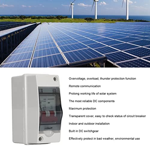 Miniature Circuit Breaker 32A for Solar Panels Outdoor DC500V Disconnect Switch with IP65 Rated DIN Rail Enclosure and RV Breaker Box
