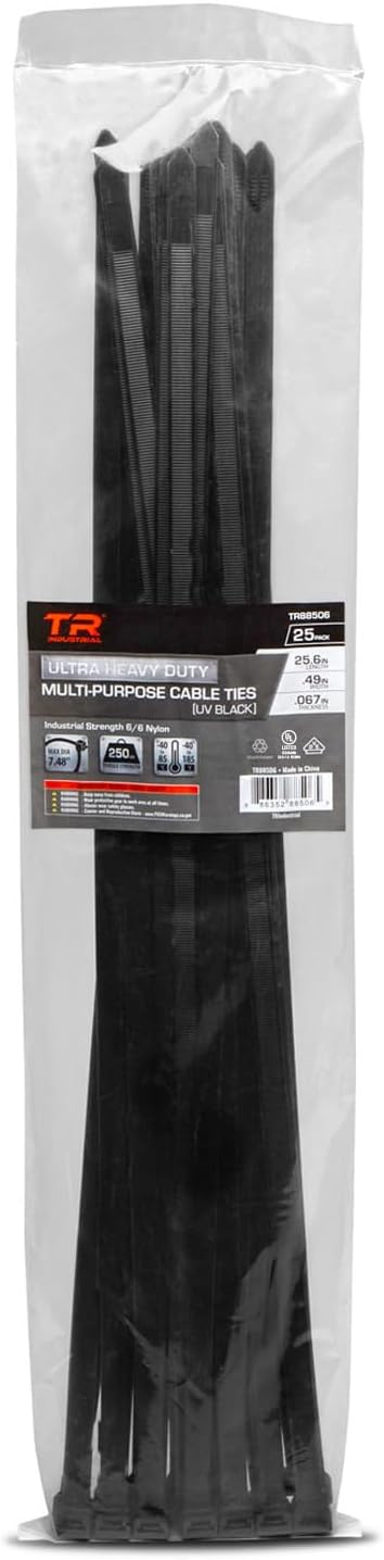 TR Industrial Ultra Heavy Duty Multi-Purpose UV Cable Ties (25.6")
