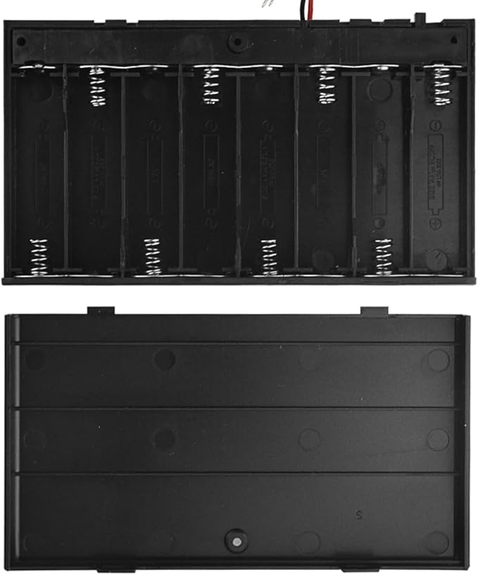 WMYCONGCONG 5 PCS 8 x 1.5V 12V AA Battery Holder Case Box with ON/Off Switch and Leads Wire for Arduino RC LED Strips