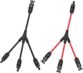 3 to 1 Solar Panel Connectors Y Branch Universal 10 AWG Solar Connectors (Red & Black)
