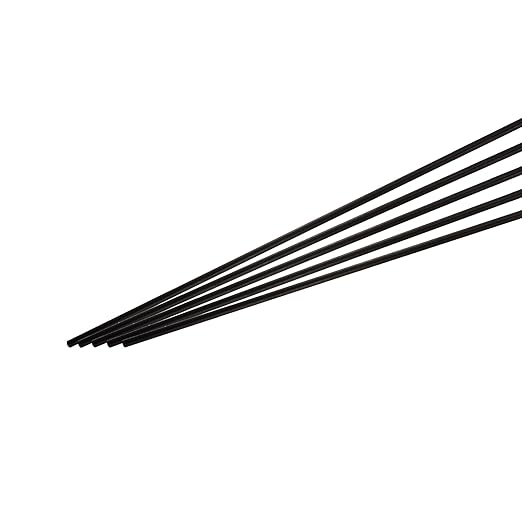 MECCANIXITY Carbon Fiber Rod, 5mm x 500mm Carbon Rod Bar for RC Plane DIY Craft Kite Wing Tube Quadcopter Arm Repair Pack of 5