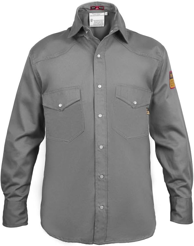 Just In Trend Flame Resistant Light Weight FR Shirt for Men - 88% Cotton, 12% Nylon, 7oz, NFPA 2112