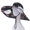 Mens Sun Hat with 2 Fan, Summer Cooling Wide Brim Bucket Hat, Beach Hat Garden Hat, Solar + USB Dual Power Supply