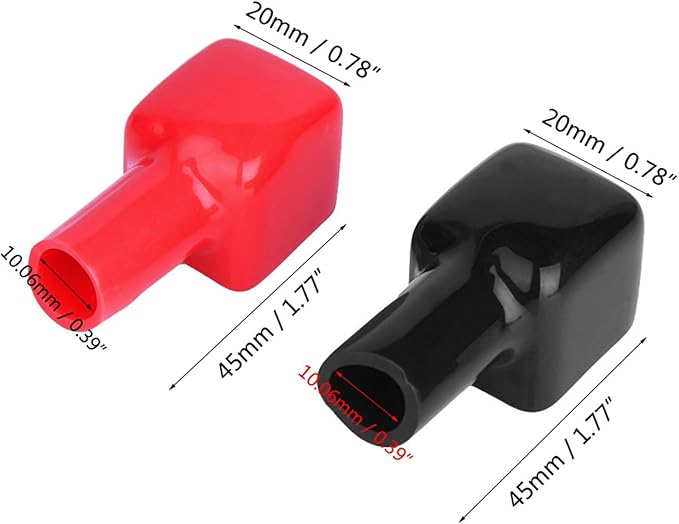 Motorcycle Battery Cover, 2 PCS Battery Terminal Covers, Battery Positive Terminal Cover Cap and Negative Battery Terminal Cover, Battery Protector Covers