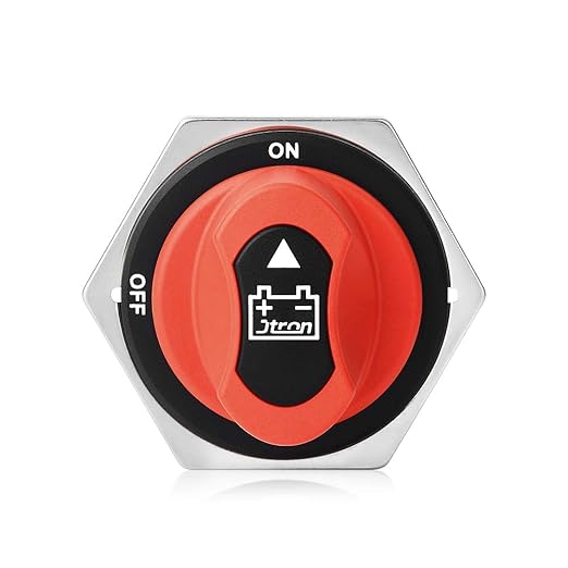Battery Switch Jtron MAX 12-32V DC 300A Cont 450A INT Battery Power Cut Master Switch Disconnect Isolator for Car Vehicle RV and Boat (ON-OFF/300A).