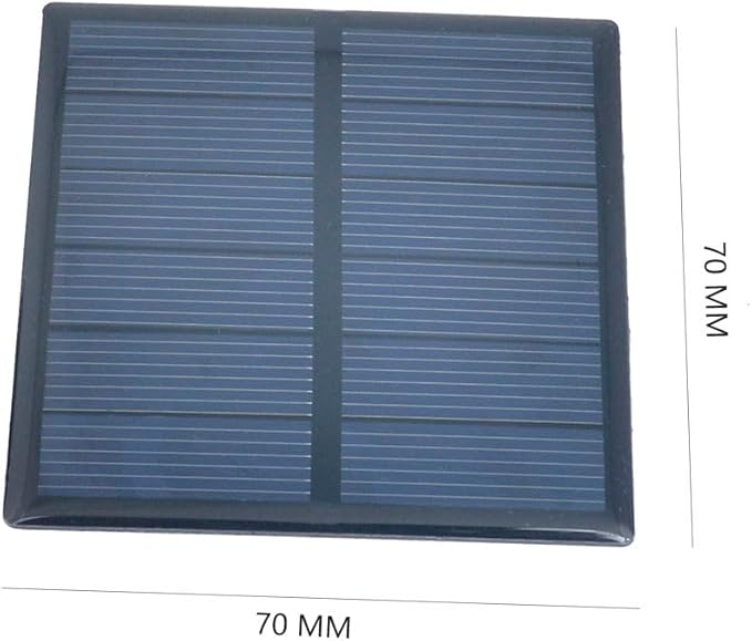 10pcs Epoxy Solar Panel 5.5V 190mA Mini Polycrystalline Solar Cell Panel 70mm x 70mm/2.76" x 2.76" for Solar Power Mini Solar Cells DIY Solar Light Phone Charger Flashlight