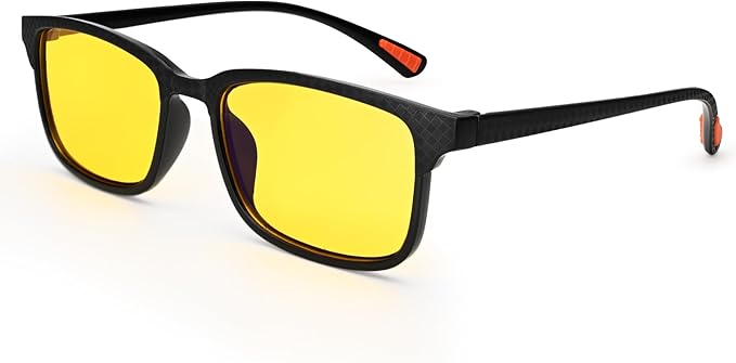 Dollger Night Vision Glasses for Driving Square Anti Glare UV400 Protection Lightweight Nighttime Eyewear for Men and Women