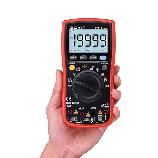 ZOYI ZT219 True RMS Digital Multimeter 19999 Counts, Auto ranging NCV, Temperature, Capacitance, Frequency Duty Cycle Tester, with Backlight Data Hold