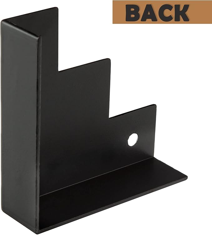 Black Metal Corner Protector 3.3 * 3.3 * 1 in Decorative Wood Funiture 4pcs Barn Sliding Door Corner Guards Metal Table Corner Antirust Zinc Alloy Edge Cover Bracket with Screw