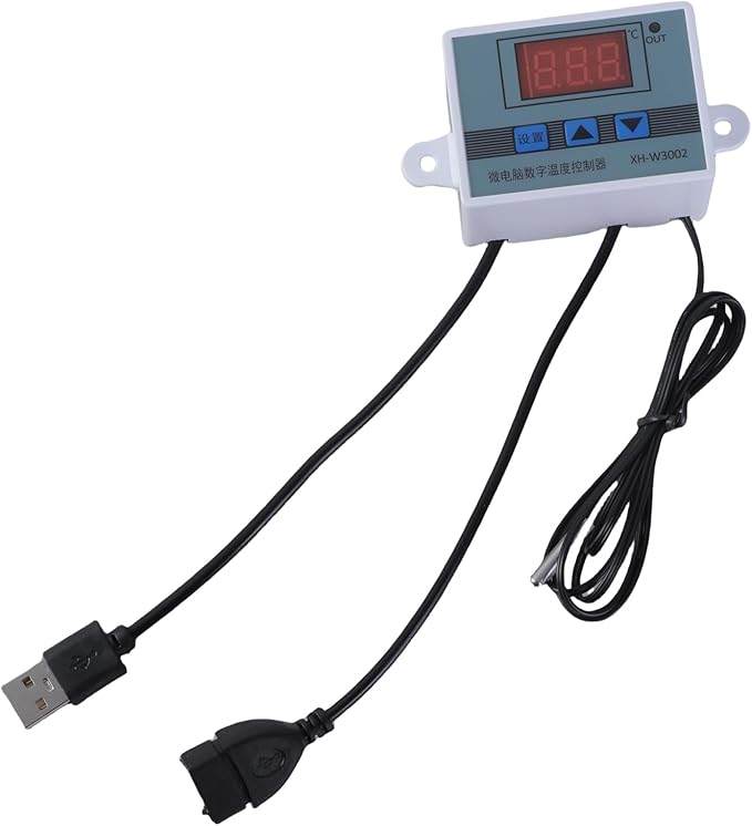 USB 5V Three Button Temperature Controller Intelligent Control Power Cable for Cooling Fan and Blowers Up to 50W