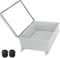 Waterproof Outdoor Electrical Box Junction Box Weatherproof IP67 ABS Plastic Enclosure Switch Router Project Box with Mounting Plate with Wall Bracket 2 Cable Glands Clear 15.4"x11.4"x6.3"