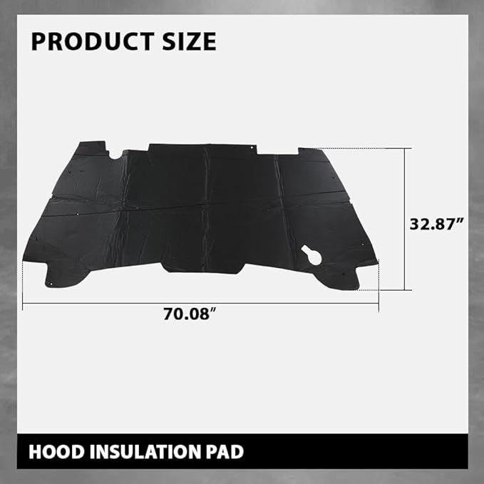 G-PLUS Hood Insulation Pad w/ Clips Compatible with Dodge Ram 1500 1994-2001/Not Fit Durango Or Dakota/Not Fit for Diesel