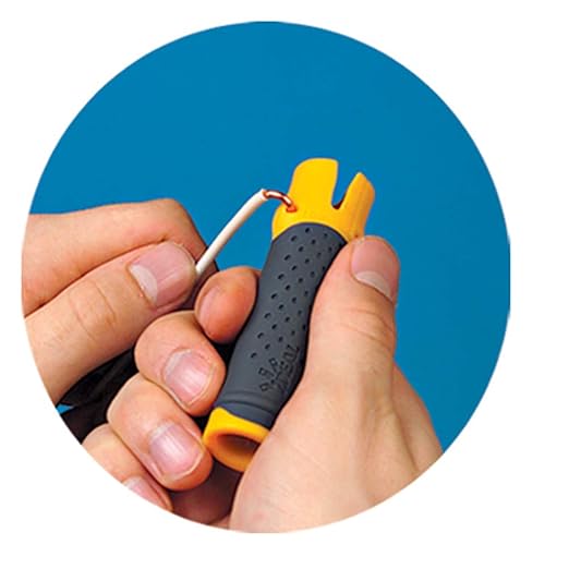 IDEAL Electrical 45-025 Lil Ripper Stripper Wire Stripper w/Slitting Blade, V-Notch, Flat Blade Clip