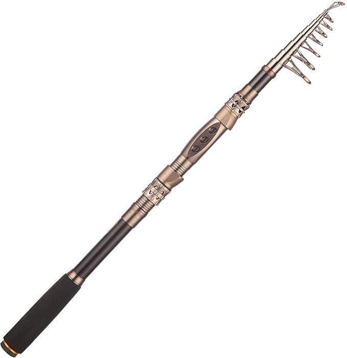 PLUSINNO Telescopic Fishing Rod Retractable Fishing Pole Rod Saltwater Travel Spinning Fishing Rods Fishing Poles