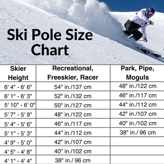 Zipline Lollipop 14.0 Graphite Carbon Composite Ski Poles – Lightweight, Durable, All-Mountain – Ergonomic Grip, Vibration Dampening, Ideal for Groomers and Freestyle. Choice of Skiers