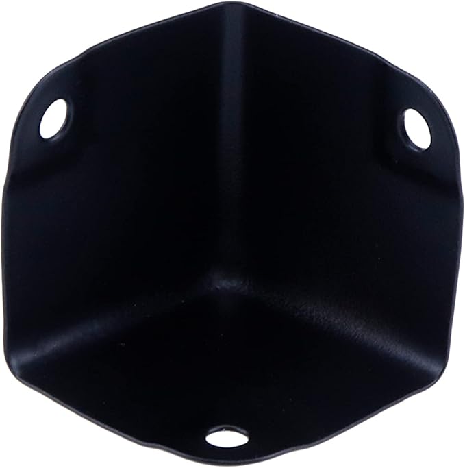 8 Pack Black Metal Shelf Edge Protector Cabinets Speaker Corners for Flight Case Hardware Screws