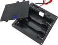 Three/3X AA Panel Mount DIY Battery Holder Case Box 4.5V with Power Switch & Wire