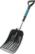 Extendable Snow Shovel for Driveway Portable Snow Removal Emergency Tool with Foam Grip in Winter Snowy Day Easy Assembled Garage for Car Vehicles Outdoor Use (Shovel Only)