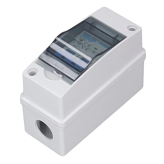 Solar Combiner Box with 20A 1000V DC Circuit Breaker IP65 Waterproof Polycarbonate Enclosure for Solar Panel Systems 4.72x2.05x3.54 Inch