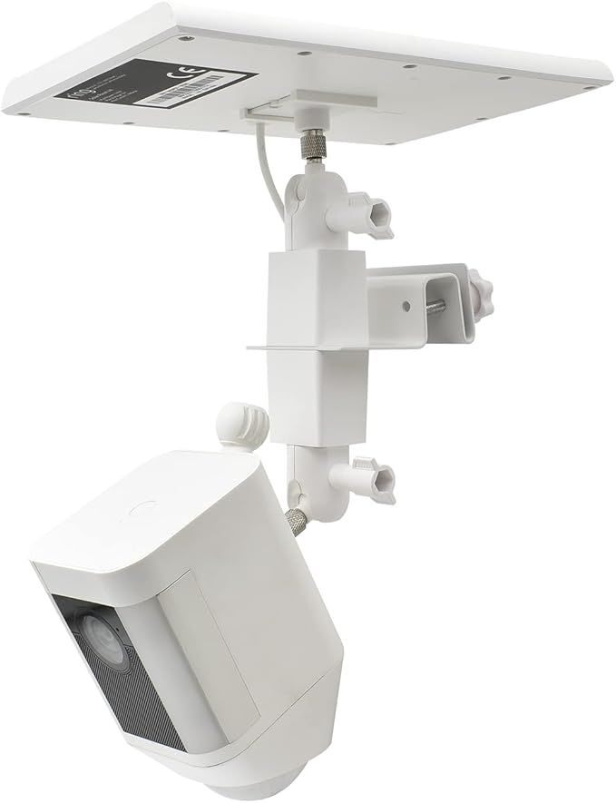 Aobelieve 2-in-1 Gutter Mount for R-ing Solar Panels and Cameras, White
