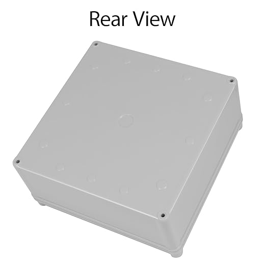 Junction Box, 7.9"x 7.9"x 3.7"(2 Pack) Outdoor Electrical Box with Mounting Plate, IP67 Dustproof Waterproof ABS Plastic Project Box, DIY Electrical Enclosure Gray (200x 200x 95 mm)