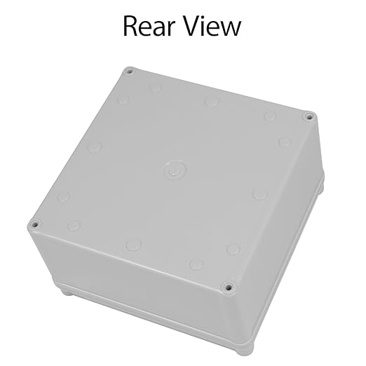 Junction Box，6.9"x 6.9"x 3.9" Outdoor Electrical Box with Mounting Plate, IP67 Dustproof Waterproof ABS Plastic Project Box, DIY Electrical Enclosure Gray (175x 175x 100 mm)