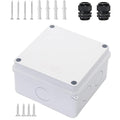 Junction Box, Zulkit Project Box with Reserved Holes IP65 Waterproof Dustproof Electrical Box ABS Plastic Project Enclosure White 3.9 x 3.9 x 2.8 Inch