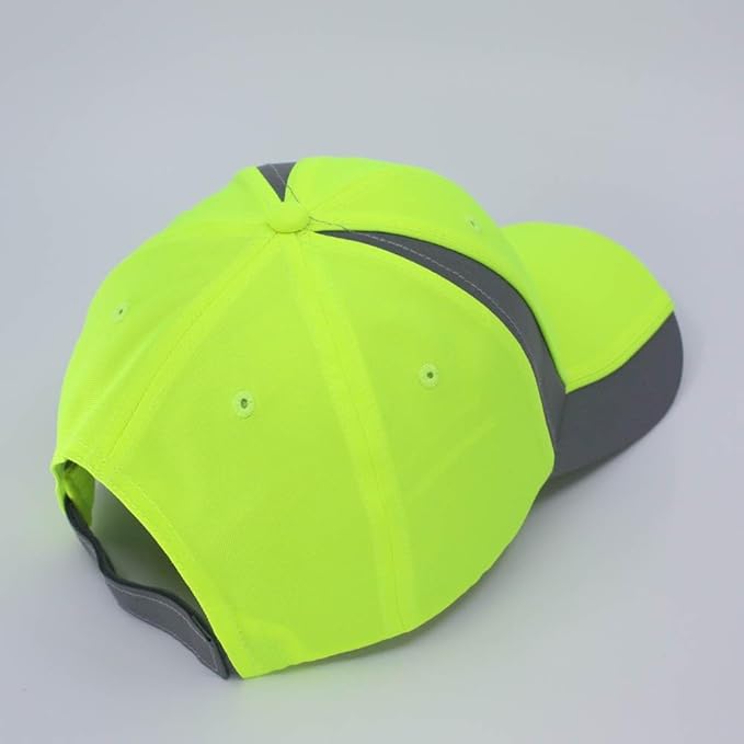 The Vintage Year Reflective High Visibility Piping Neon Polyester Twill Low Profile Structured Baseball Cap