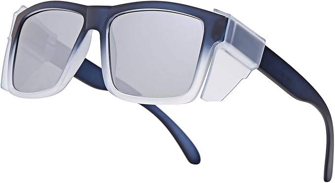 ANSI Z87 Safety Sunglasses UV400 Polarized Removable Side Shields Durable Protective Eyewear Construction