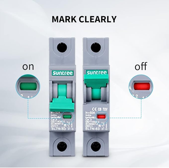 Renogy Suntree 10 Amp Single-Pole DC Circuit Breaker for Off-Grid Solar System, PV Combiner Box, Breaker Box