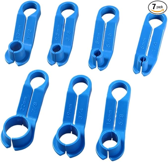7PCS Fuel Line Disconnect Tool Set, Fuel Line Removal Tool, Includes 1/4 5/16 3/8 1/2 5/8 3/4 7/8 Inch Quick Disconnect Kit Fuel for Ford/GM/Chrysler/Mazda