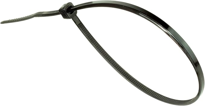 GTSE Black Zip Ties 4+6+8+12+14 Inch, 500 Pack, 18lb & 40lb Strength, UV Resistant Small Nylon Cable Ties, Self-Locking Tie Wraps