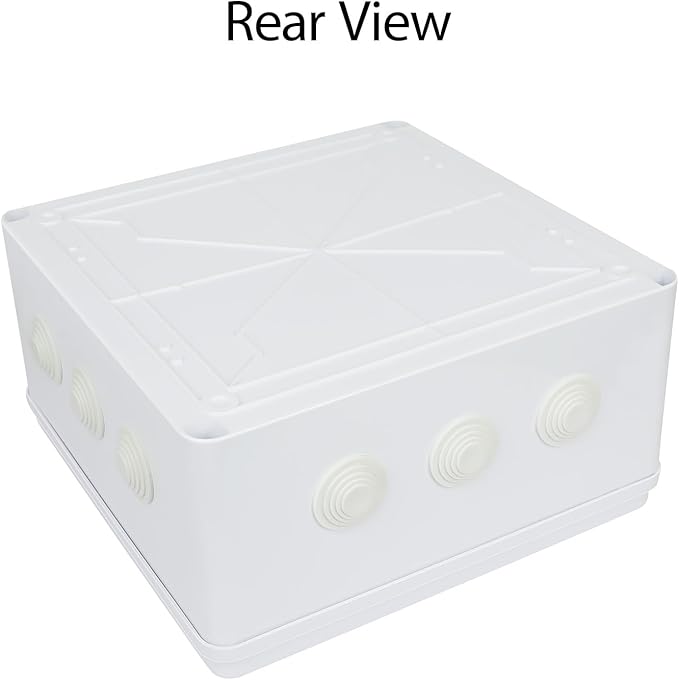 LeMotech Junction Box, ABS Plastic IP65 Waterproof and Dustproof, Universal Electrical Enclosure, Outdoor and Indoor Project Box 11.8X 11.8X 5.9 inch (300 x 300 x 150 mm)