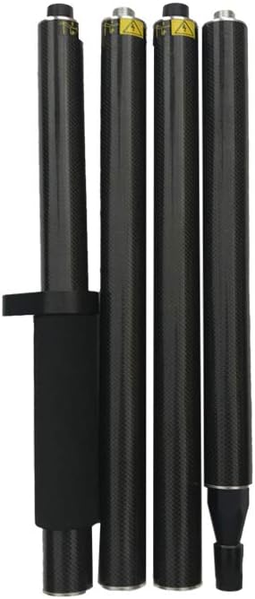 GPS 2 Meter 4 Section Rover Rod，Survey Rover Pole RTK Carbon Fibre Surveying Prism Pole with Bubble for Land Surveying & Engineering GPS/GNSS (GLS24)