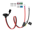 2FT 10AWG SAE Power Socket Sidewall Port to O Ring Connecters Extension Cord Cable with 10A 15A 20A 25A 30A Fuse Compatible with Solar Generator Battery Charger,for Solar Accessories