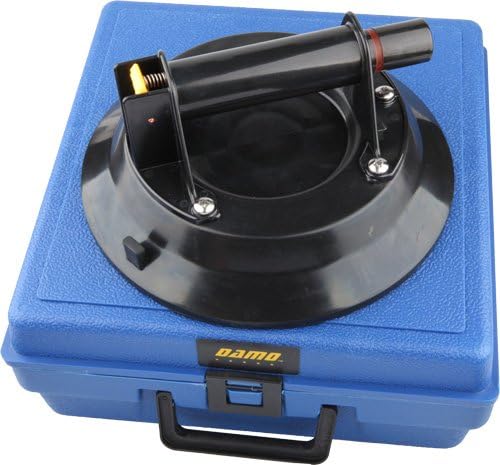 DAMO 10" Vacuum Suction Cup for Concave Glass, Windshield Lifting, Heavy Duty Glass Lifter, Suction Cups with Hand Pump, with Free Case