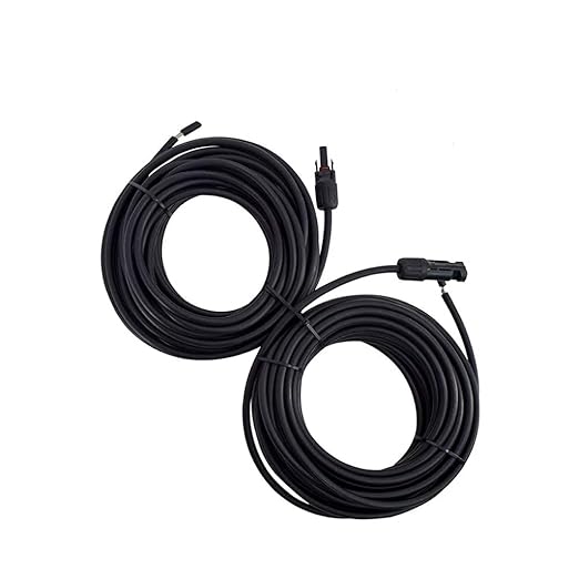 Renogy 40FT 10AWG Male&Female Extension Cables Solar Panel and Controller Connector Adaptor Wire, 40FT 10AWG, Black