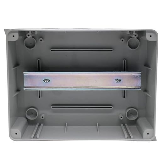 ABS Distribution Protection Box for Circuit Breaker, 12 Way Waterproof Outdoor Power Distribution Box DIN Rail Junction Box for Indoor Wall MCB
