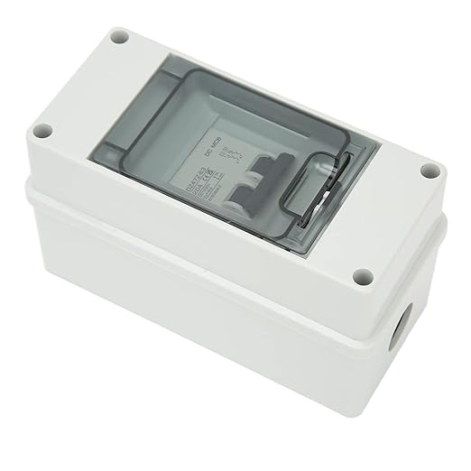 1000V 20A DC Miniature Circuit Breake, 2P PV System DC Mini Circuit Breaker with Box, IP65 Solar PV Disconnect Switch for PV Array, RV Solar