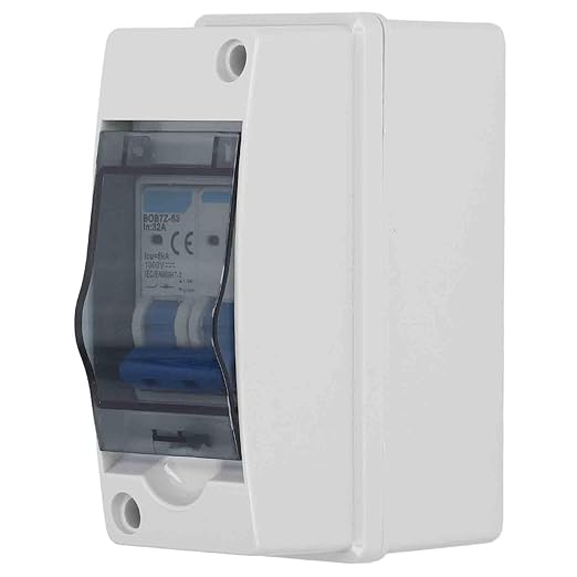 DC Miniature Circuit Breaker PV DC Circuit Breaker, IP65 Waterproof DC Isolator Switch Solar Disconnect Switch 32A 6KA 1000V, Circuit Breaker for PV Solar Panel Connected System