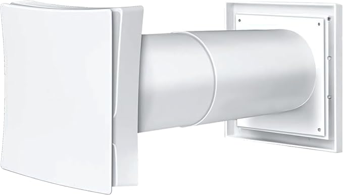 VENTS-US PS 101 - Passive Fresh Air Intake Ventilation Kit with Adjustable Airflow – Includes Telescopic Air Duct (No Motor), and Durable Plastic Indoor and Outdoor Covers