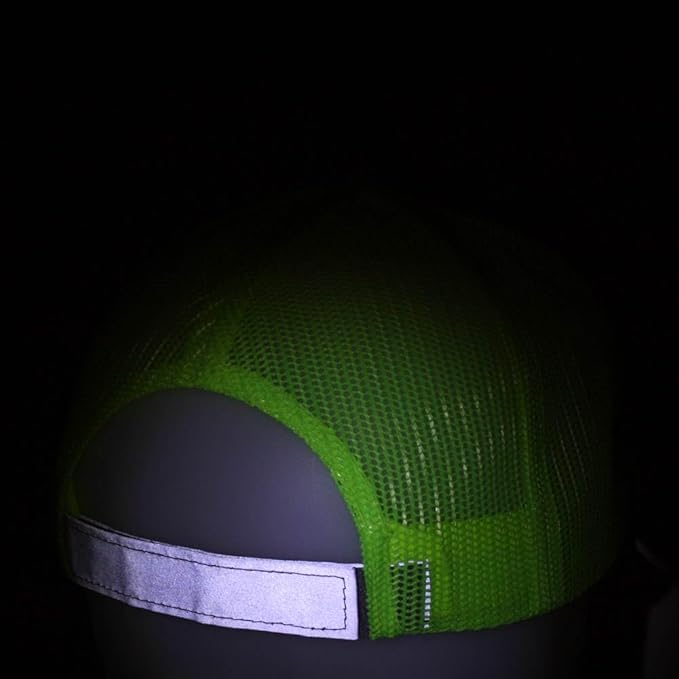 The Vintage Year Reflective High Visibility Piping Neon Polyester Twill Low Profile Structured Baseball Cap