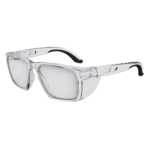 Ergodyne Skullerz SIXTEN Safety Glasses with Side Shields, Anti Fog + Anti Scratch, ANSI z87.1 with Protective Microfiber Eyewear Cleaning & Storage Bag