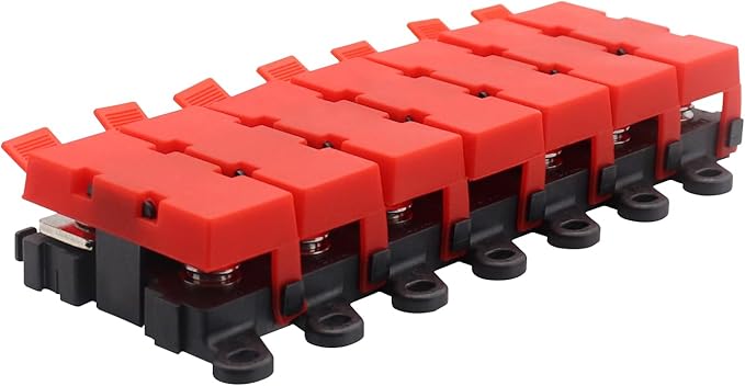 6way Midi Fuse Holder Car Audio Automotive Marine Boat Motor Fuse Blocks Midi Holder 30 Amp 60Amp 100Amp Midi Fuses 1in 6out